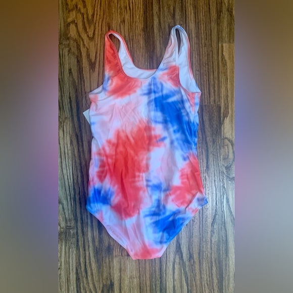 Texas red, white & blue tied-dyed Swim Suit, little girls size XL, NWT - Picture 2 of 6